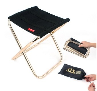Foldable pocket camping chair aluminum 7075 durable with 80kg bearing load cls-cx
