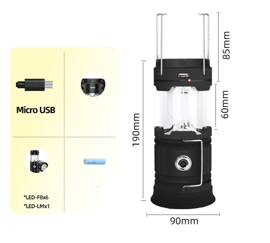 Outdoor LED camping lights USB rechargeable multifunctional tent camping lights portable horse lights emergency lighting camp lights 5803