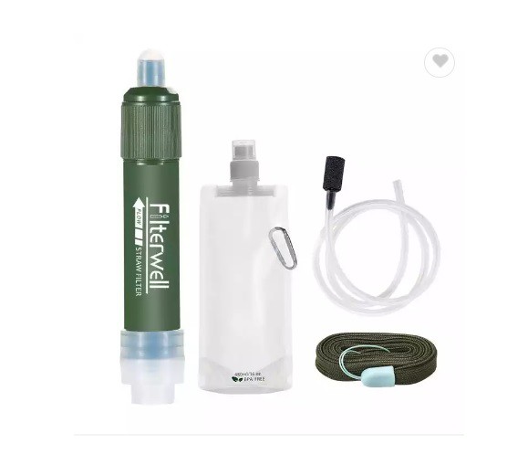 Filterwell outdoor filtration straw tube portable water filter fw-456