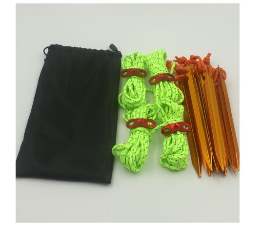 Tent accessories package ground nail reflective rope wind rope buckle complete set